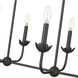 Freesia 6 Light 38 inch Matte Black Chandelier Ceiling Light